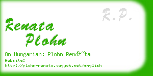 renata plohn business card